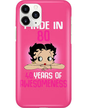 Load image into Gallery viewer, Black Phone Case Made In 80 40 Years In Awesomeness For Friends Phone case
