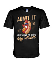 Load image into Gallery viewer, Admit It You Want To Taste My Wiener Gift For Friends Guys V-Neck
