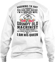 Load image into Gallery viewer, A Spoiled Wife Of Grumpy Old   Machinist     For Personalized Job Gift Unisex Long Sleeve
