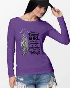 A Granddaughter To A Grandpa With Wings Handheld Gift For Granddaughter Unisex Long Sleeve