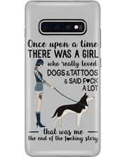 Load image into Gallery viewer, A Girl Really Loved Dogs And Tattoos  Unique Custom Design Phone case
