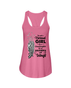 A Granddaughter To A Grandpa With Wings Handheld Gift For Granddaughter Ladies Flowy Tank