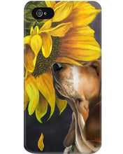Load image into Gallery viewer, Basset Hound With Sunflower Special Custom Design For Dog Lovers Phone case
