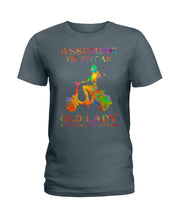 Load image into Gallery viewer, Assuming I'm Just An Old Lady Was Your First Mistake Colorful Design Ladies Tee
