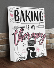 Load image into Gallery viewer, Baking Is My Therapy Gift For Baker Matte Canvas
