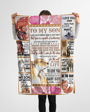 Load image into Gallery viewer, Animals Gift For Son You Are My Moon Fleece Blanket
