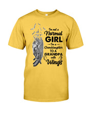 Load image into Gallery viewer, A Granddaughter To A Grandpa With Wings Handheld Gift For Granddaughter Guys Tee
