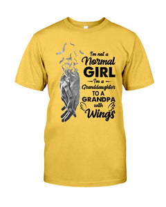 A Granddaughter To A Grandpa With Wings Handheld Gift For Granddaughter Guys Tee