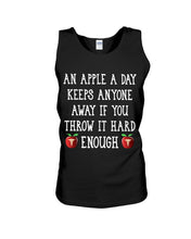 Load image into Gallery viewer, An Apple A Day Keeps Anyone Away Special Custom Design Unisex Tank Top
