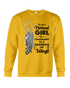 A Granddaughter To A Grandpa With Wings Handheld Gift For Granddaughter Sweatshirt