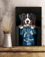 Load image into Gallery viewer, Bernese Mountain Dog X-ray Gift For Dog Lovers Vertical Poster
