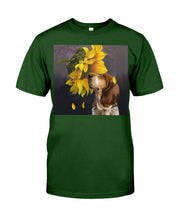 Load image into Gallery viewer, Basset Hound With Sunflower Special Custom Design For Dog Lovers Guys Tee
