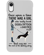 Load image into Gallery viewer, A Girl Really Loved Dogs And Tattoos  Unique Custom Design Phone case
