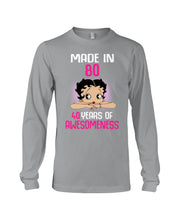 Load image into Gallery viewer, Black Phone Case Made In 80 40 Years In Awesomeness For Friends Unisex Long Sleeve
