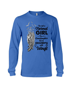 A Granddaughter To A Grandpa With Wings Handheld Gift For Granddaughter Unisex Long Sleeve