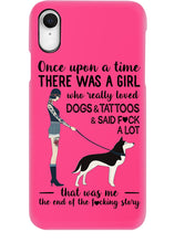 Load image into Gallery viewer, A Girl Really Loved Dogs And Tattoos  Unique Custom Design Phone case
