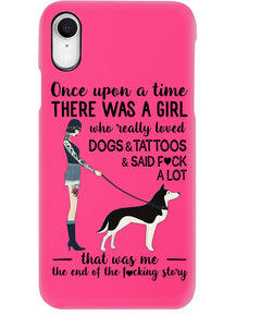 A Girl Really Loved Dogs And Tattoos  Unique Custom Design Phone case