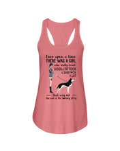 Load image into Gallery viewer, A Girl Really Loved Dogs And Tattoos  Unique Custom Design Ladies Flowy Tank
