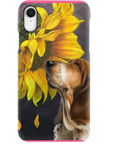 Load image into Gallery viewer, Basset Hound With Sunflower Special Custom Design For Dog Lovers Phone case
