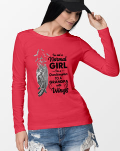 A Granddaughter To A Grandpa With Wings Handheld Gift For Granddaughter Unisex Long Sleeve
