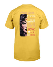 Load image into Gallery viewer, Birthday Gift For April Girl My Scars Tell A Story They're Reminders Guys Tee
