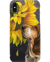 Load image into Gallery viewer, Basset Hound With Sunflower Special Custom Design For Dog Lovers Phone case
