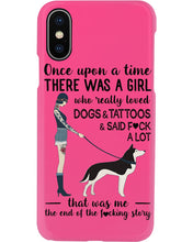 Load image into Gallery viewer, A Girl Really Loved Dogs And Tattoos  Unique Custom Design Phone case
