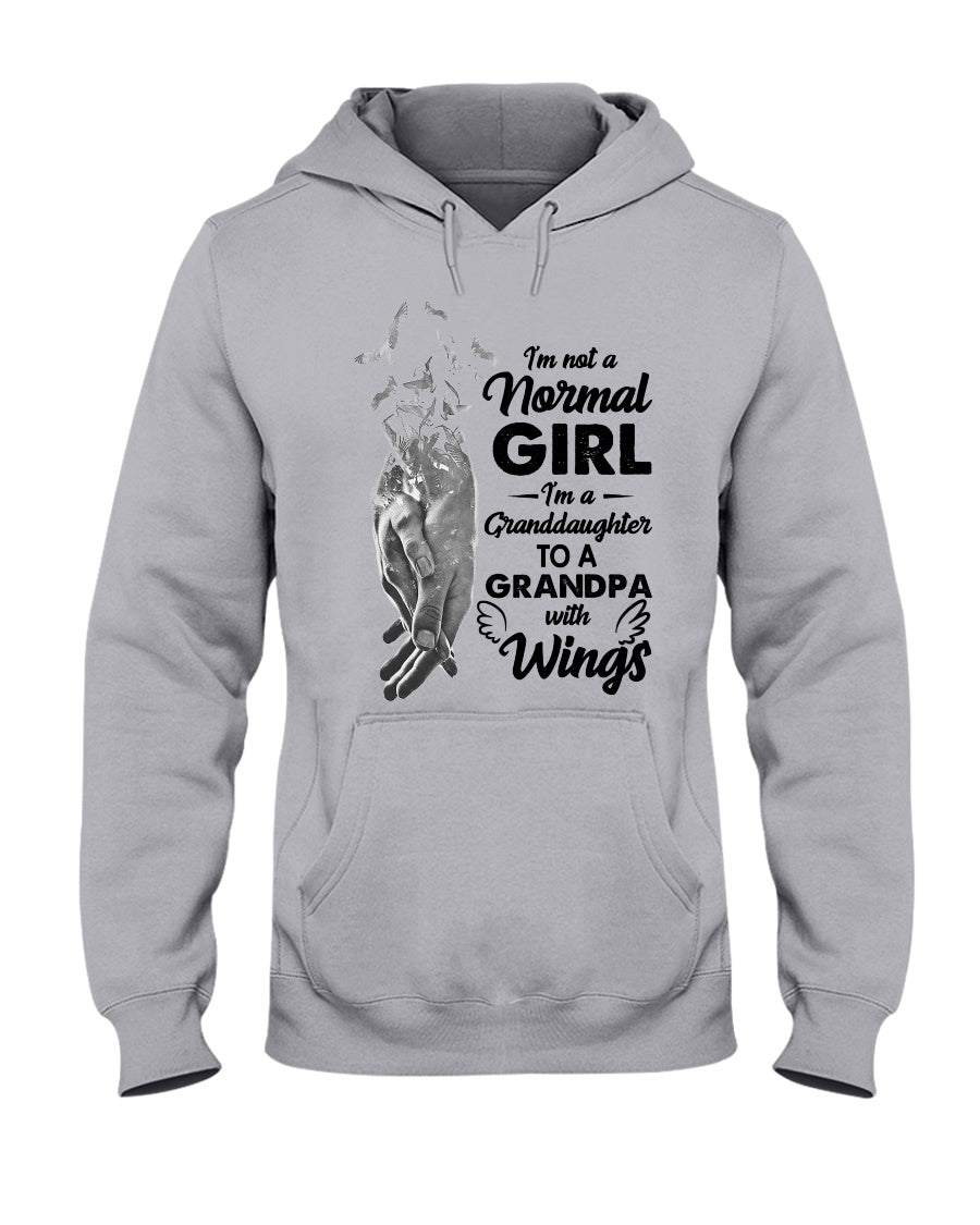 A Granddaughter To A Grandpa With Wings Handheld Gift For Granddaughter Hoodie