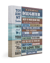 Load image into Gallery viewer, Believe Deep In Your Heart Dad Gift For Daughter Matte Canvas
