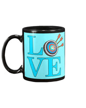 Load image into Gallery viewer, Archery Love Blue Target Printed Mug Mug
