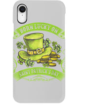Load image into Gallery viewer, Born Lucky On Shamrock Happy St. Patrick's Day Printed Mug Phone case
