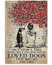 Load image into Gallery viewer, Beneath Colorful Tree There Was A Girl Who Really Loved Rhodesian Dogs Vertical Poster
