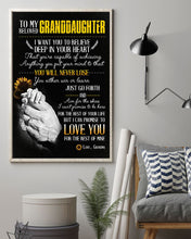 Load image into Gallery viewer, Believe Deep In Your Heart Grandma Gift For Granddaughter Vertical Poster
