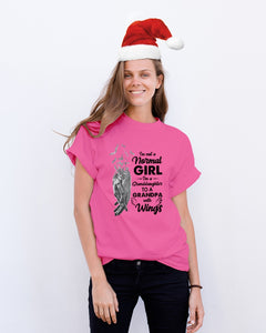 A Granddaughter To A Grandpa With Wings Handheld Gift For Granddaughter Guys Tee