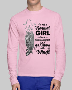 A Granddaughter To A Grandpa With Wings Handheld Gift For Granddaughter Unisex Long Sleeve