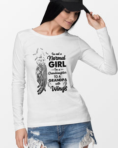 A Granddaughter To A Grandpa With Wings Handheld Gift For Granddaughter Unisex Long Sleeve