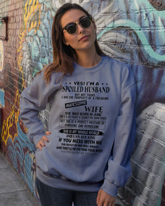 A Spoiled Husband Of    June Freaking Awesome Wife For Birthday Gift Sweatshirt