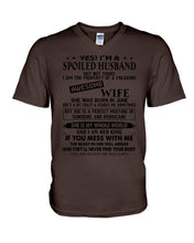 Load image into Gallery viewer, A Spoiled Husband Of    June Freaking Awesome Wife For Birthday Gift Guys V-Neck
