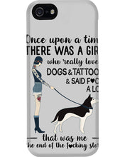 Load image into Gallery viewer, A Girl Really Loved Dogs And Tattoos  Unique Custom Design Phone case
