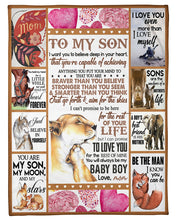 Load image into Gallery viewer, Animals Gift For Son You Are My Moon Fleece Blanket
