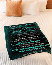 Load image into Gallery viewer, Aim For The Skies Grandma Gift For Grandson Fleece Blanket

