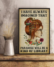 Load image into Gallery viewer, A Kind Of Library Reading Redhead Gift For Book Lovers Vertical Poster
