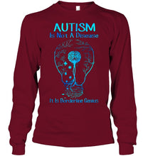 Load image into Gallery viewer, Autism Is Not A Disease It's Borderline Genius Special Custom Design Unisex Long Sleeve

