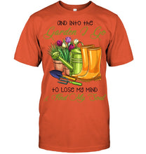 Load image into Gallery viewer, And Into The Garden I Go To Lose My Mind And I Find My Soul Guys Tee
