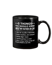 Load image into Gallery viewer, 5 Things You Should Know About My Father In Law Gift For Men Excellent Marksman Mug
