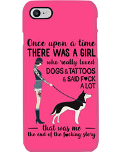 Load image into Gallery viewer, A Girl Really Loved Dogs And Tattoos  Unique Custom Design Phone case
