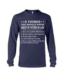 5 Things You Should Know About My Father In Law Gift For Men Excellent Marksman Unisex Long Sleeve