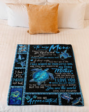 Load image into Gallery viewer, Blue Turtle Gift For Mom I Love You Will All My Heart Fleece Blanket

