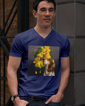 Load image into Gallery viewer, Basset Hound With Sunflower Special Custom Design For Dog Lovers Guys V-Neck
