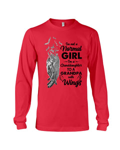 A Granddaughter To A Grandpa With Wings Handheld Gift For Granddaughter Unisex Long Sleeve